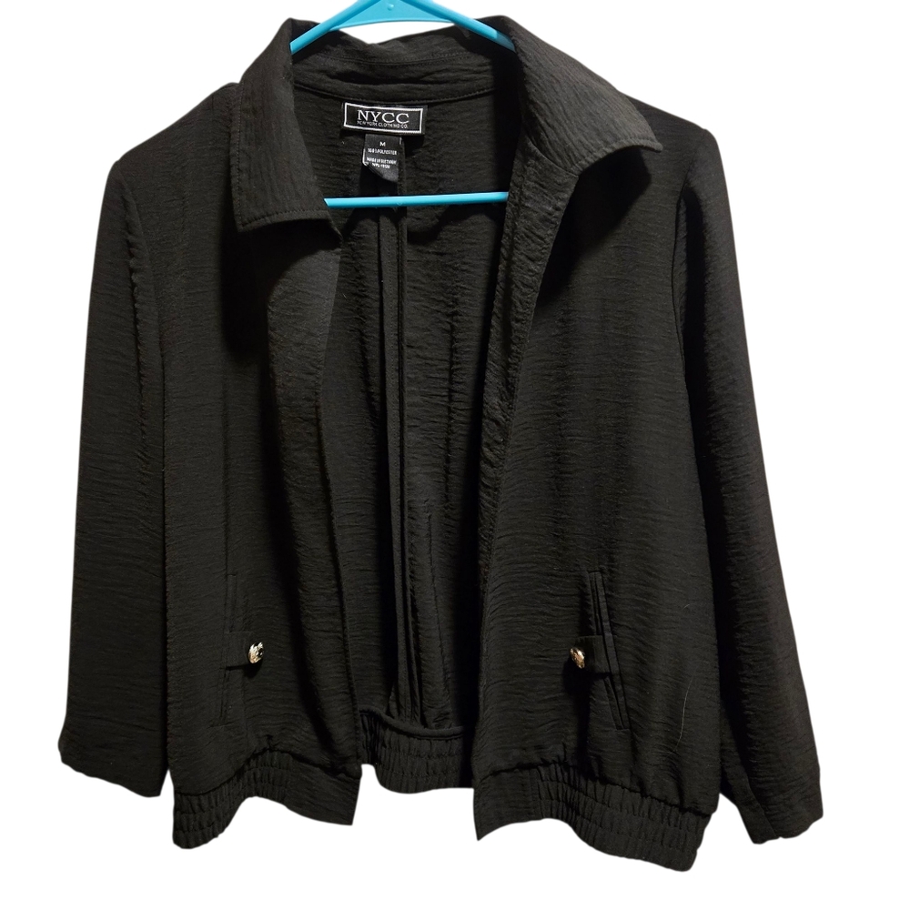 NYCC Women's Black Jacket Size Medium New York Clothing Co